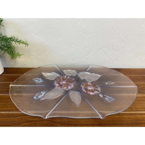 Mikasa Original Walther-Glass Calypso Oval Canapé Plate Made In Germany - Picture 2 of 3